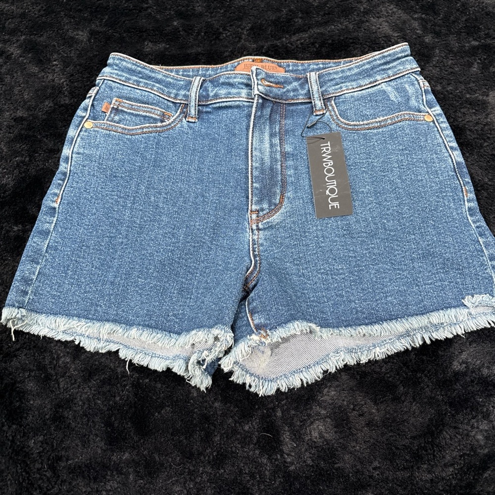 Judy Blue Women's Frayed Hem Jean Shorts